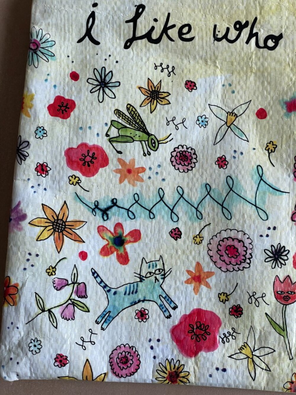 Entire Closet $5! NWT 9"x7" Blue Q Bags I Like Who I'm Becoming Zipper Pouch - Picture 4 of 14